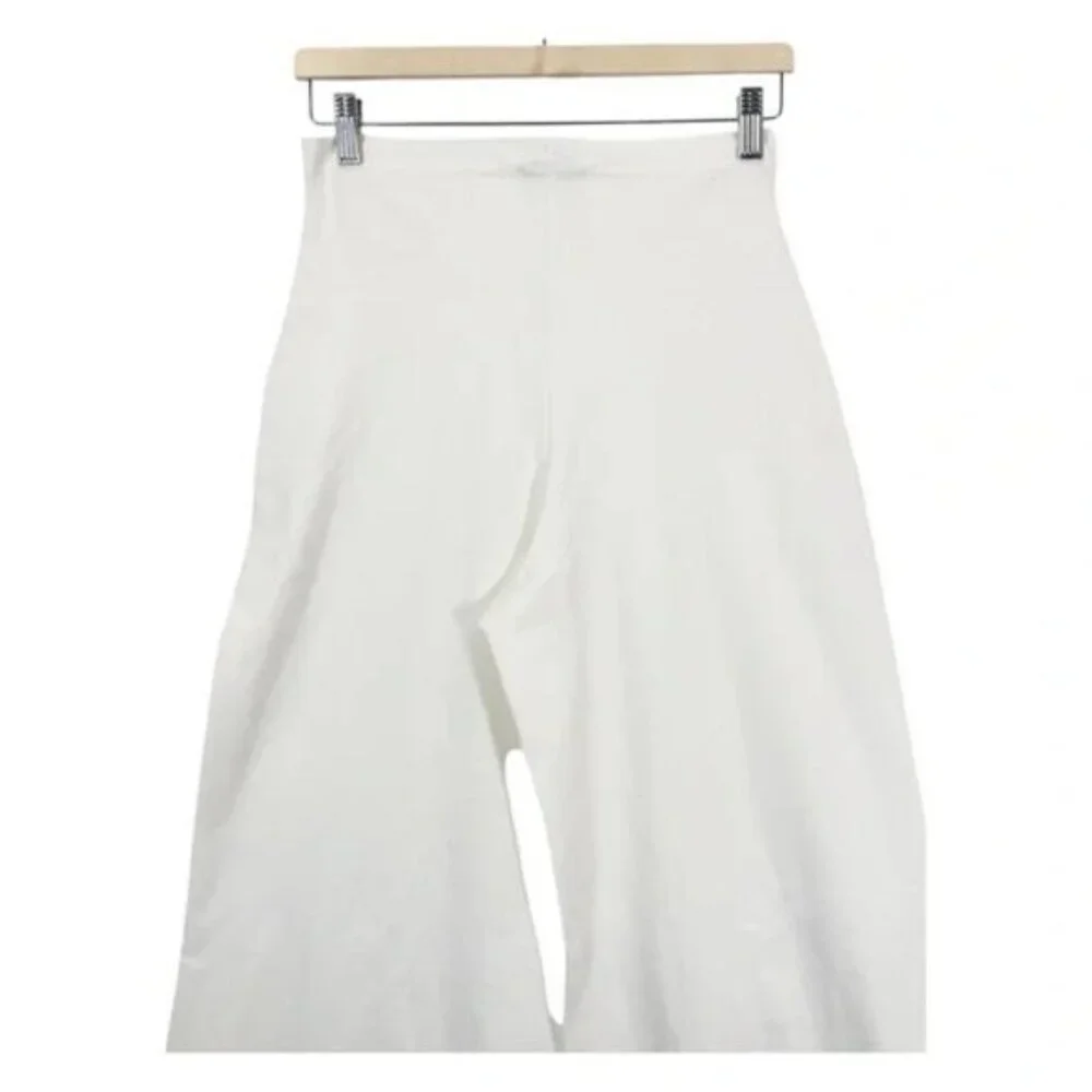 NEW RIPLEY RADER White Ponte Knit Wide Leg Pants Size 4 US Large